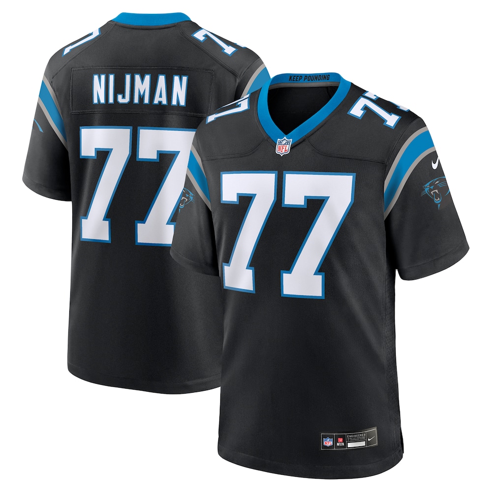 Carolina Panthers Merch - Men's Yosh Nijman Game Jersey, Black - Cool Football Gifts 1 - Unicasport Carolina Panthers Merch - Men's Yosh Nijman Game Jersey, Black - Cool Football Gifts
