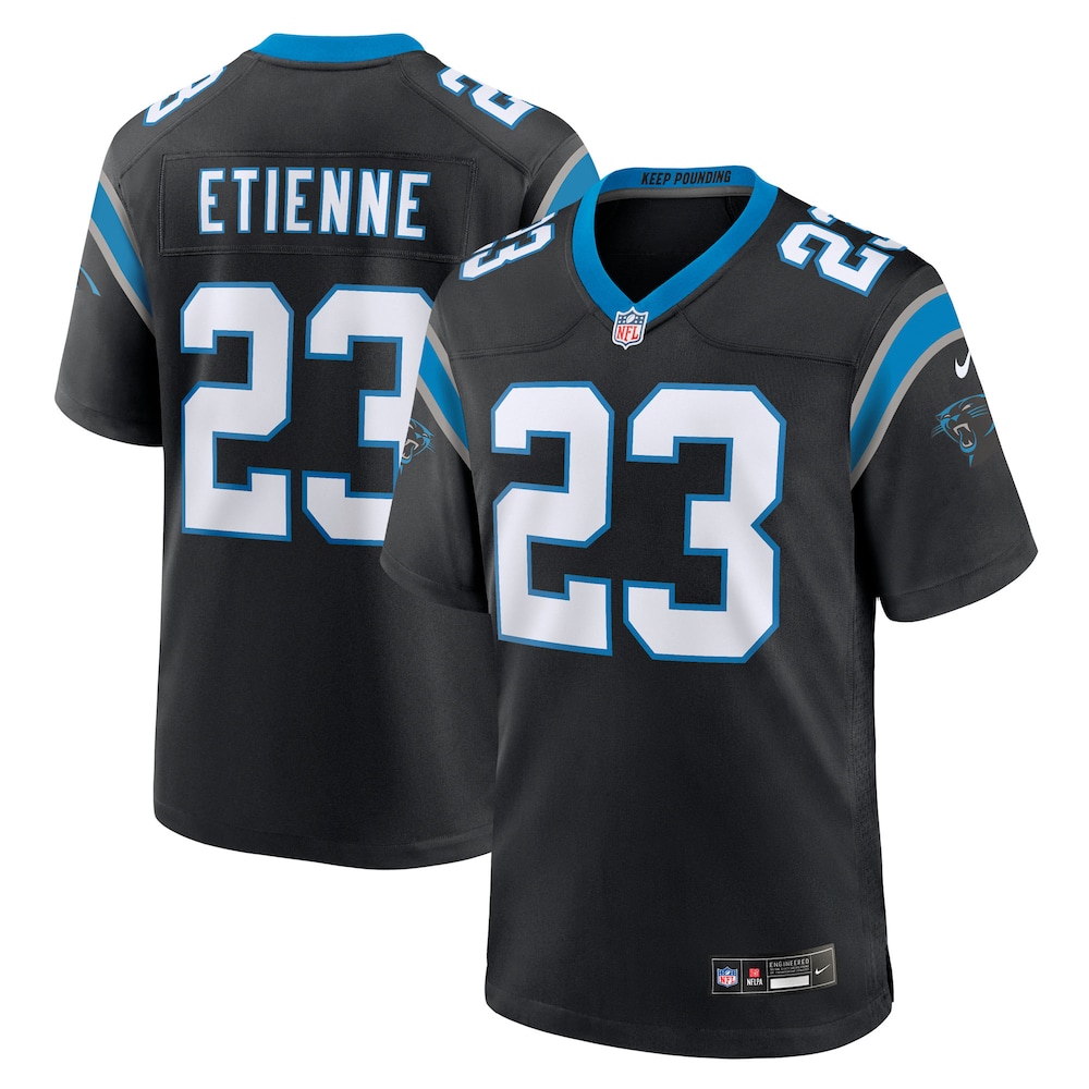 Carolina Panthers Merch - Men's Trevor Etienne Team Game Jersey, Black 1 - Unicasport Carolina Panthers Merch - Men's Trevor Etienne Team Game Jersey, Black