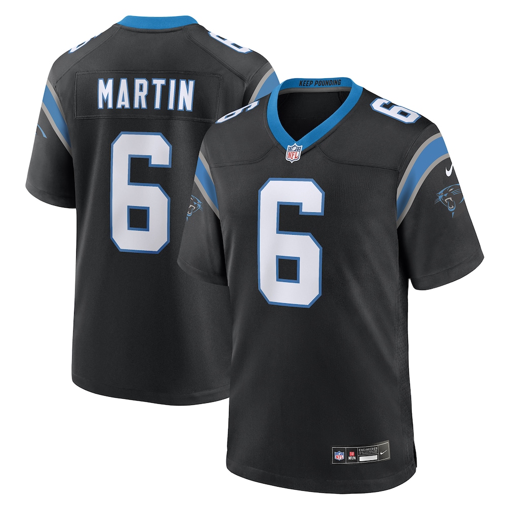 Carolina Panthers Merch - Men's Sam Martin Team Game Jersey, Black 1 - Unicasport Carolina Panthers Merch - Men's Sam Martin Team Game Jersey, Black