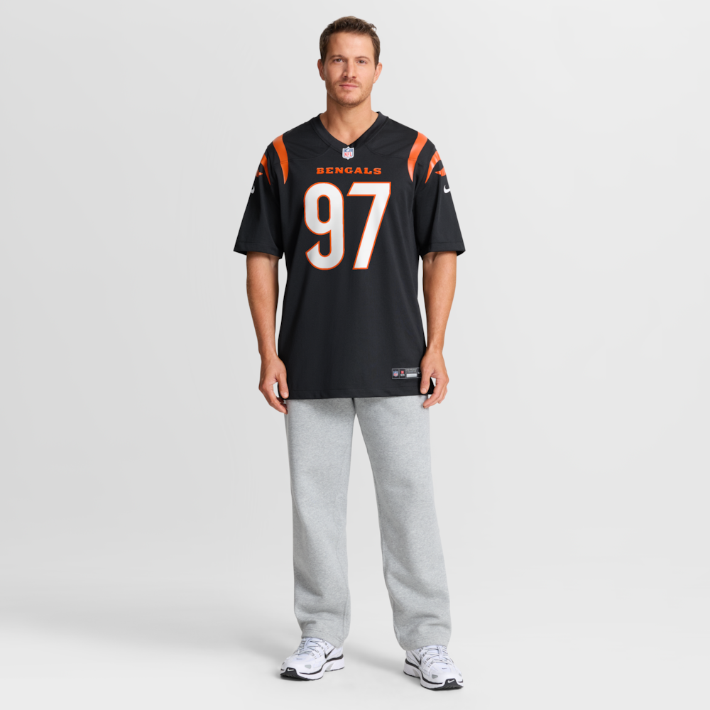 Cincinnati Bengals Merch - Men's Shemar Stewart Team Game Jersey, Black 1 - Unicasport Cincinnati Bengals Merch - Men's Shemar Stewart Team Game Jersey, Black