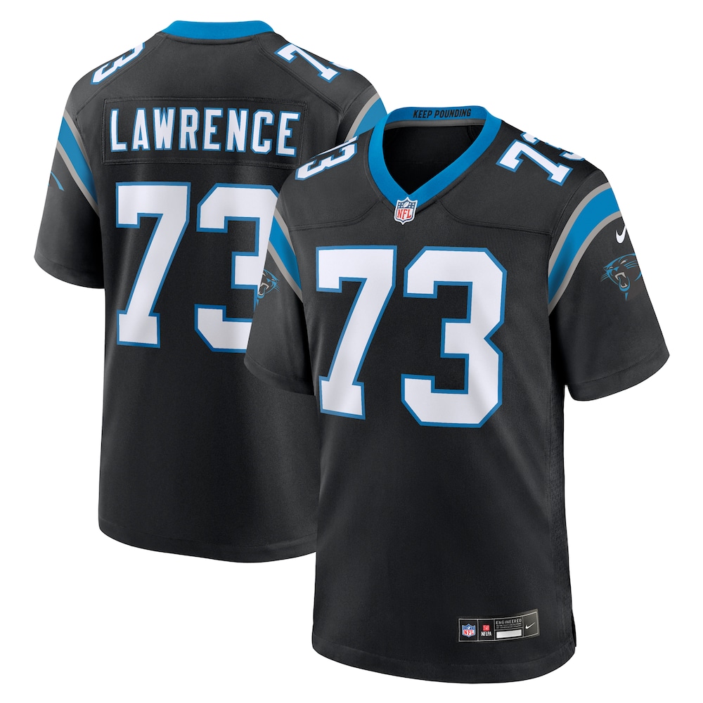 Carolina Panthers Merch - Men's Rashard Lawrence Game Jersey, Black 1 - Unicasport Carolina Panthers Merch - Men's Rashard Lawrence Game Jersey, Black