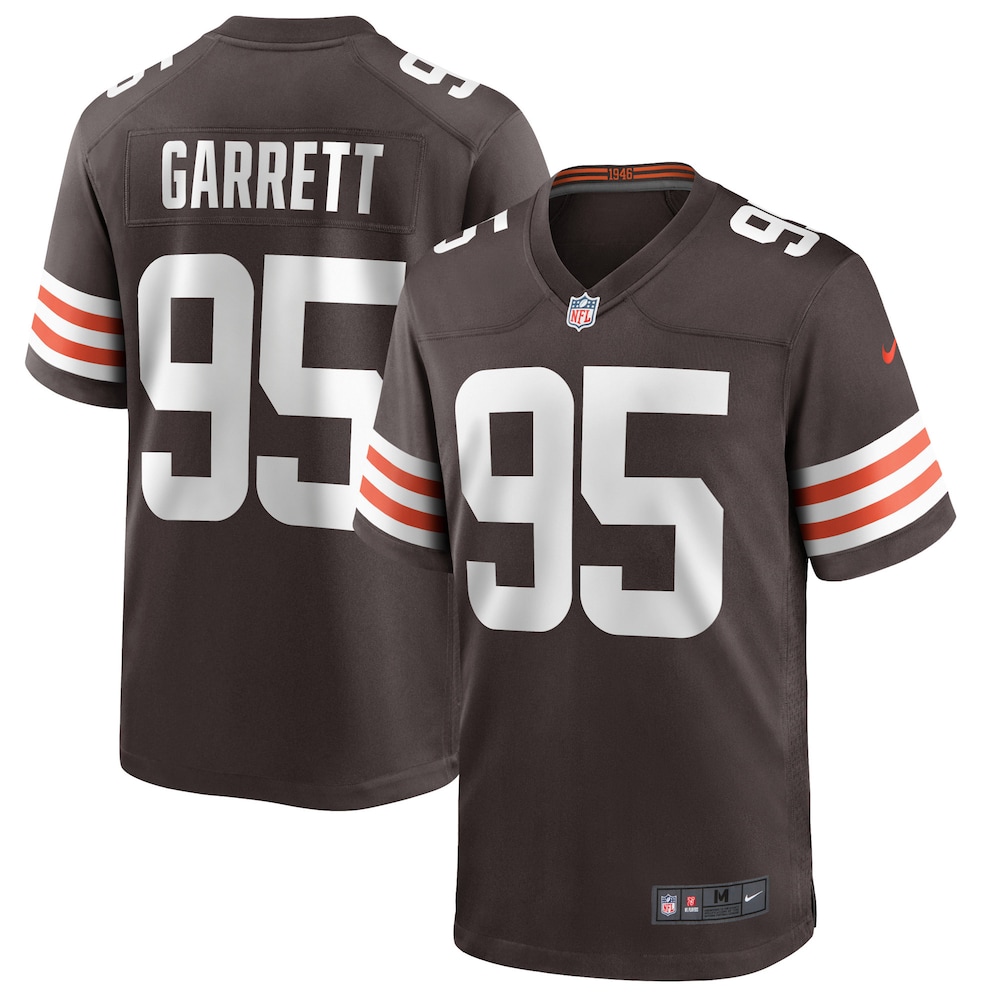 Cleveland Browns Merch - Men's Myles Garrett Jersey, Brown 1 - Unicasport Cleveland Browns Merch - Men's Myles Garrett Jersey, Brown