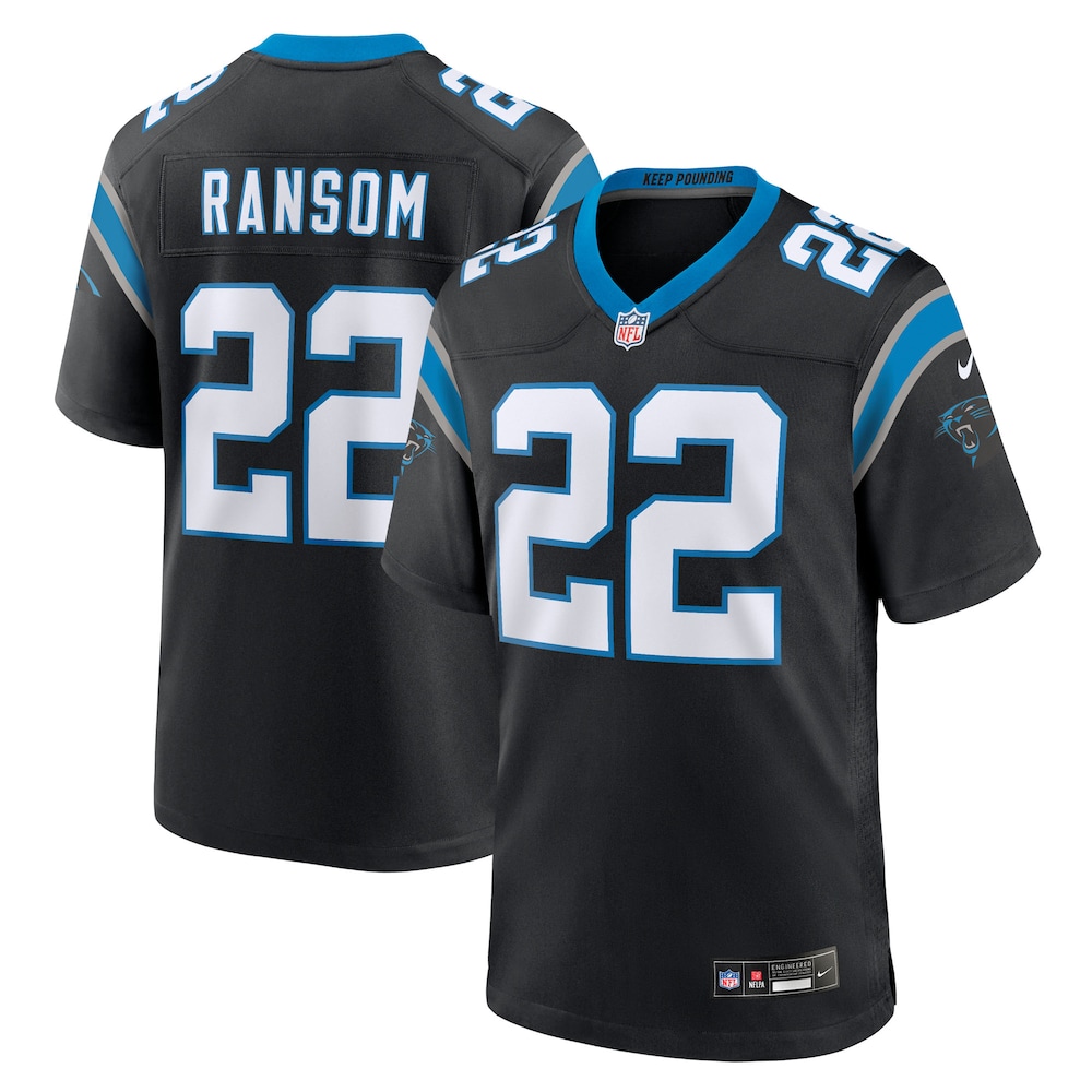 Carolina Panthers Merch - Men's Lathan Ransom Team Game Jersey, Black 1 - Unicasport Carolina Panthers Merch - Men's Lathan Ransom Team Game Jersey, Black