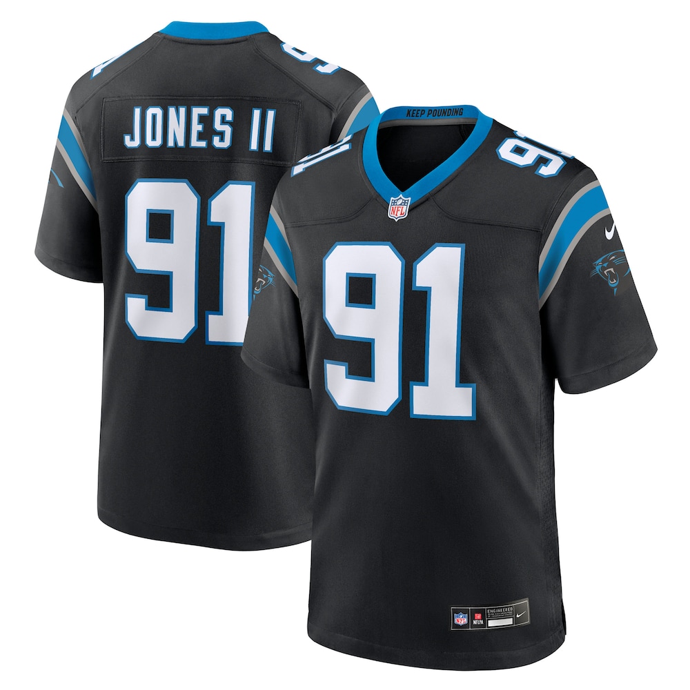 Carolina Panthers Merch - Men's Patrick Jones II Team Game Jersey, Black - Football Gifts For Men 1 - Unicasport Carolina Panthers Merch - Men's Patrick Jones II Team Game Jersey, Black - Football Gifts For Men