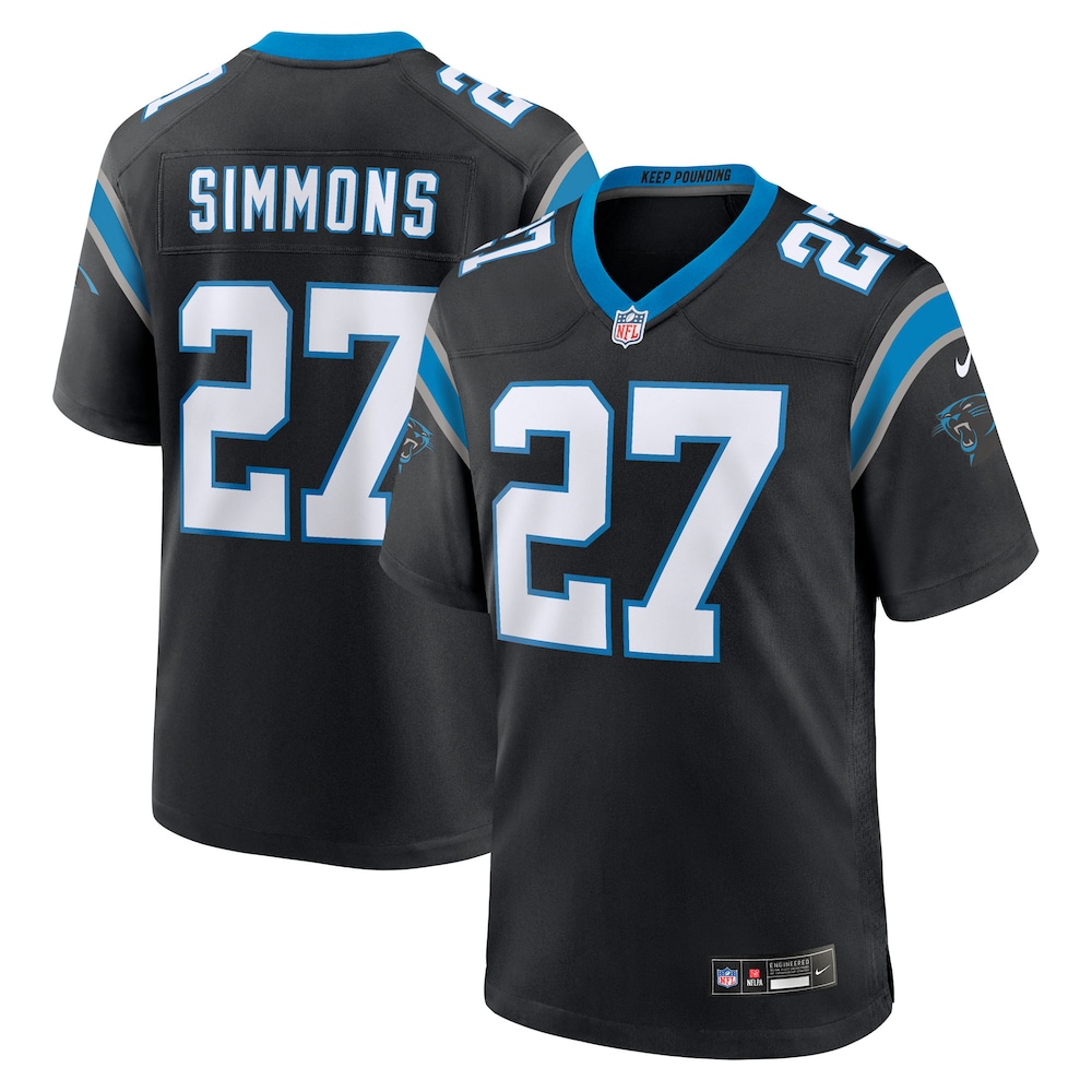 Carolina Panthers Merch - Men's Isaiah Simmons Team Game Jersey, Black For Adults 1 - Unicasport Carolina Panthers Merch - Men's Isaiah Simmons Team Game Jersey, Black For Adults
