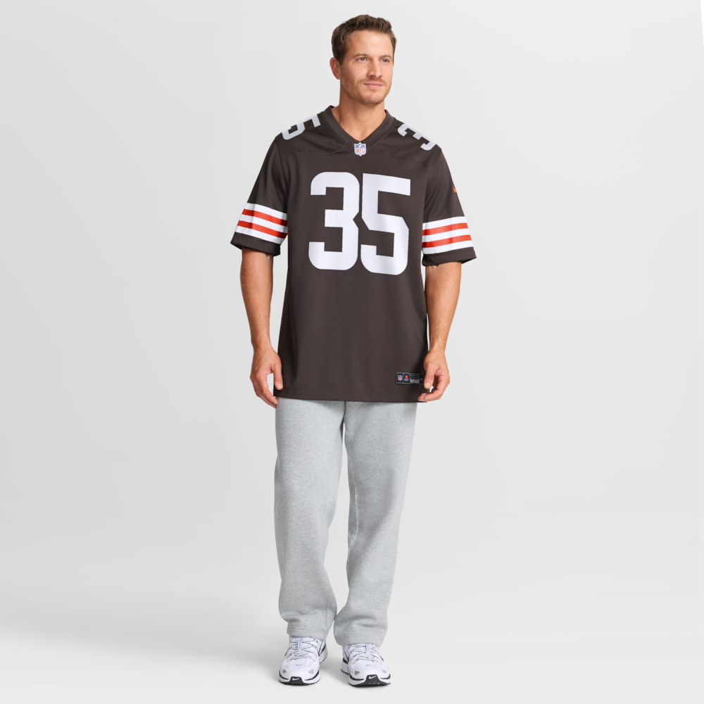 Cleveland Browns Merch - Men's Raheim Sanders Team Game Jersey, Brown - Birthday Present For Football Fan 1 - Unicasport Cleveland Browns Merch - Men's Raheim Sanders Team Game Jersey, Brown - Birthday Present For Football Fan