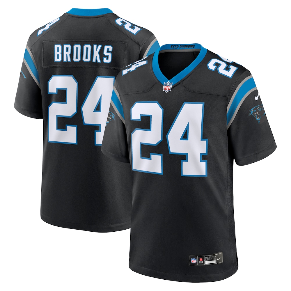 Carolina Panthers Merch - Men's Jonathon Brooks Game Jersey, Black 1 - Unicasport Carolina Panthers Merch - Men's Jonathon Brooks Game Jersey, Black