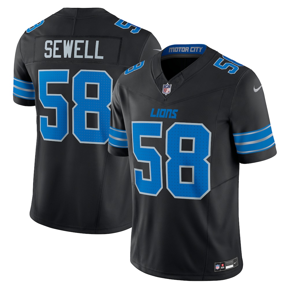 Detroit Lions Merch - Men's Penei Sewell Vapor F.U.S.E. Alternate Limited Jersey, Black 1 - Unicasport Detroit Lions Merch - Men's Penei Sewell Vapor F.U.S.E. Alternate Limited Jersey, Black
