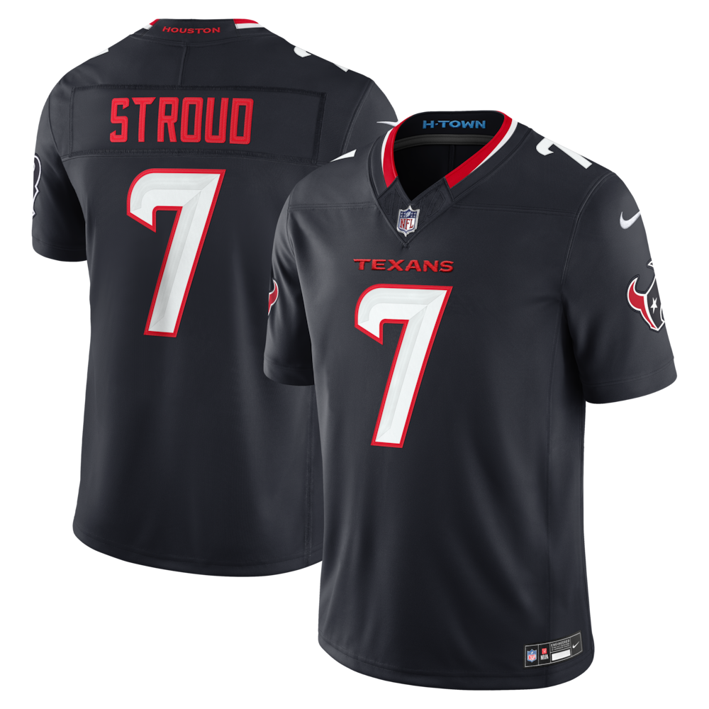 Houston Texans Merch - Men's C.J. Stroud Team Vapor F.U.S.E. Stitched Limited Jersey, Navy - American Football Fan Gifts 1 - Unicasport Houston Texans Merch - Men's C.J. Stroud Team Vapor F.U.S.E. Stitched Limited Jersey, Navy - American Football Fan Gifts