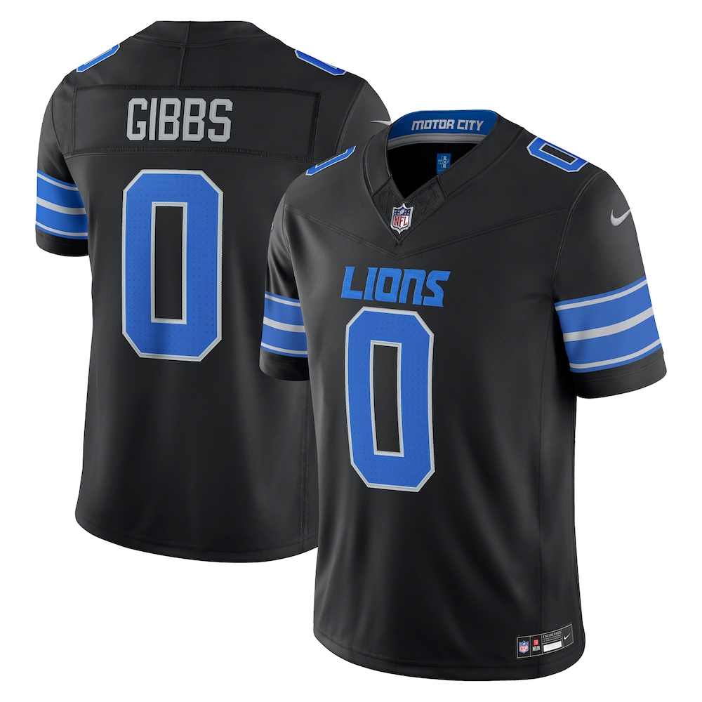 Detroit Lions Merch - Men's Jahmyr Gibbs Alternate Vapor F.U.S.E. Stitched Limited Jersey, Black - Best Gift For A Football Lover 1 - Unicasport Detroit Lions Merch - Men's Jahmyr Gibbs Alternate Vapor F.U.S.E. Stitched Limited Jersey, Black - Best Gift For A Football Lover