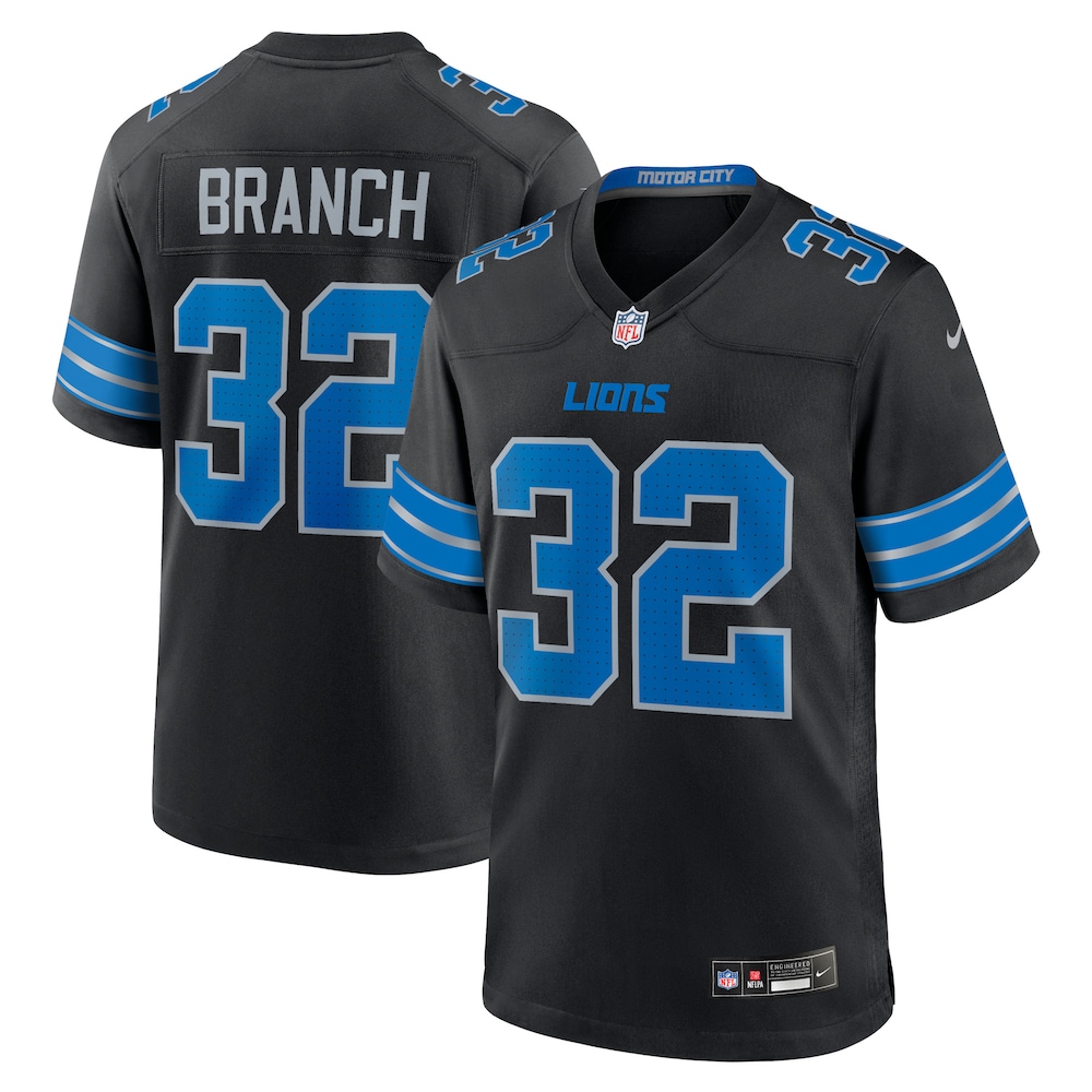 Detroit Lions Merch - Men's Brian Branch Alternate Game Jersey, Black 1 - Unicasport Detroit Lions Merch - Men's Brian Branch Alternate Game Jersey, Black