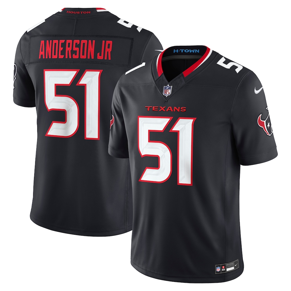 Houston Texans Merch - Men's Will Anderson Jr. Team Vapor F.U.S.E. Stitched Limited Jersey, Navy 1 - Unicasport Houston Texans Merch - Men's Will Anderson Jr. Team Vapor F.U.S.E. Stitched Limited Jersey, Navy