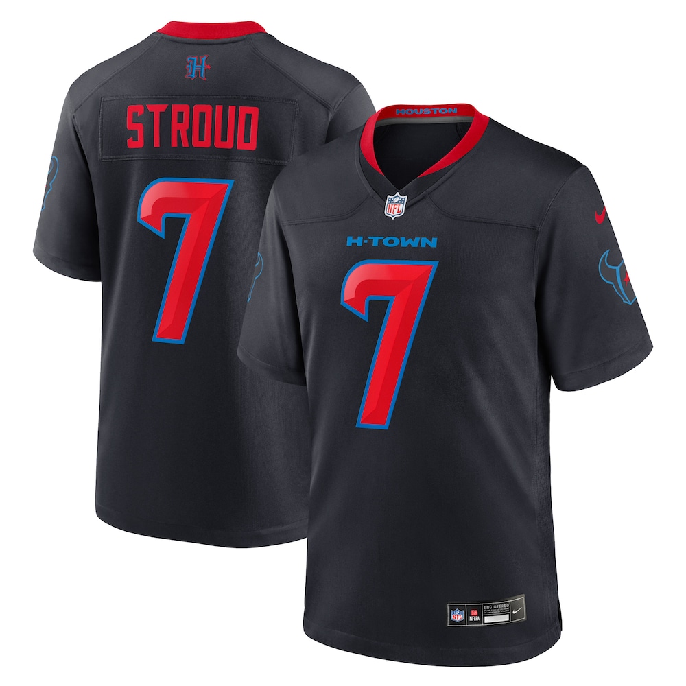 Houston Texans Merch - Men's C.J. Stroud 2nd Alternate Game Jersey, Navy 1 - Unicasport Houston Texans Merch - Men's C.J. Stroud 2nd Alternate Game Jersey, Navy
