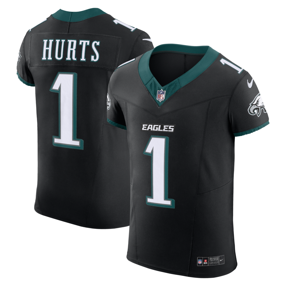 Philadelphia Eagles Merch - Men's Jalen Hurts Alternate Vapor F.U.S.E. Elite Jersey, Black 1 - Unicasport Philadelphia Eagles Merch - Men's Jalen Hurts Alternate Vapor F.U.S.E. Elite Jersey, Black