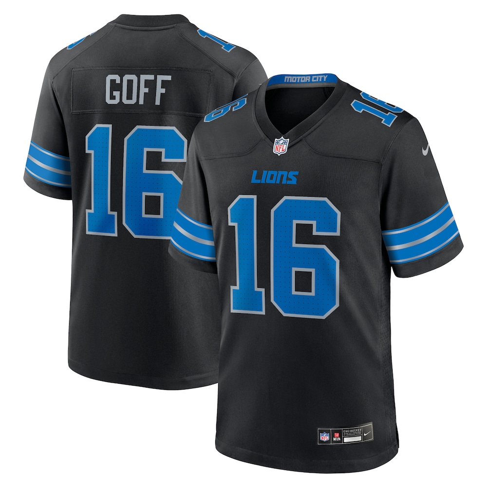 Detroit Lions Merch - Men's Jared Goff 2nd Alternate Game Jersey, Black For Adults 1 - Unicasport Detroit Lions Merch - Men's Jared Goff 2nd Alternate Game Jersey, Black For Adults
