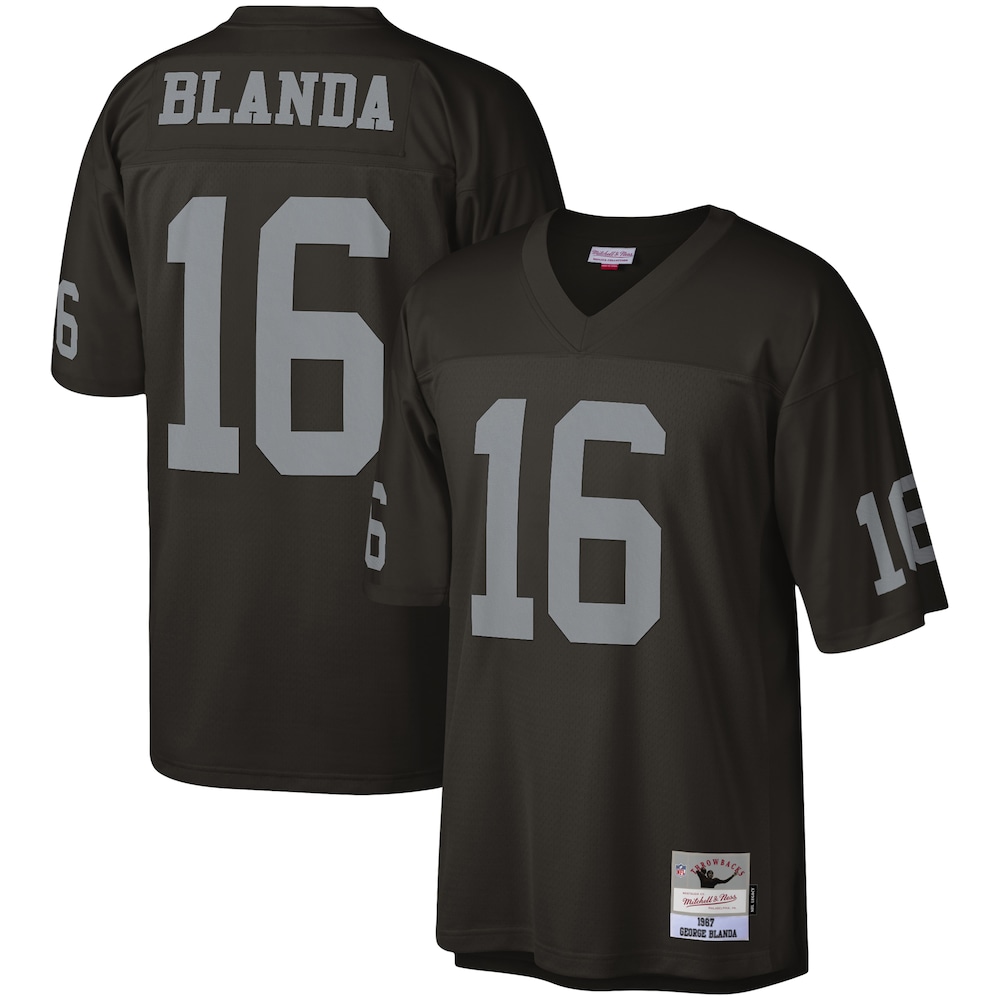 Las Vegas Raiders Merch - Men's George Blanda Legacy Replica Jersey, Black - Best Presents For Football Fans 1 - Unicasport Las Vegas Raiders Merch - Men's George Blanda Legacy Replica Jersey, Black - Best Presents For Football Fans