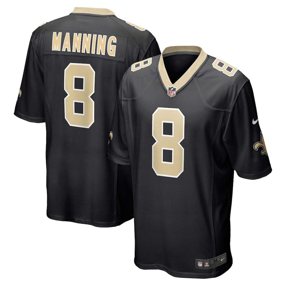 New Orleans Saints Merch - Men's Archie Manning Retired Player Game Jersey, Black 1 - Unicasport New Orleans Saints Merch - Men's Archie Manning Retired Player Game Jersey, Black