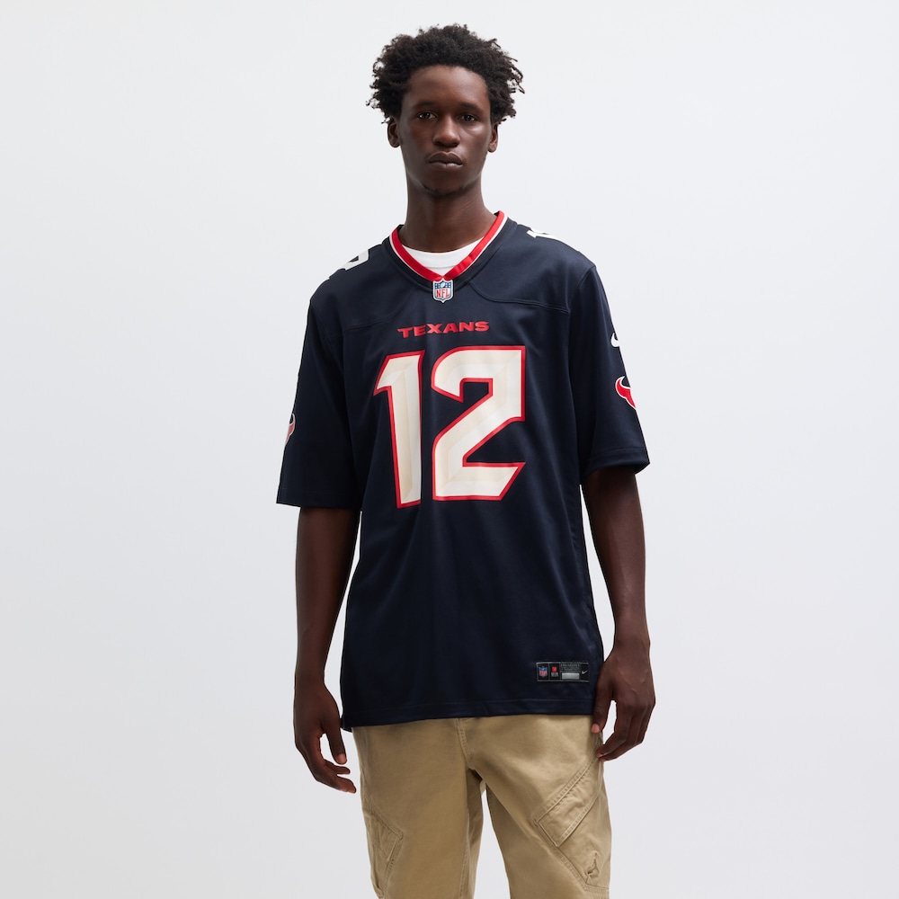 Houston Texans Merch - Men's Nico Collins Game Jersey, Navy 1 - Unicasport Houston Texans Merch - Men's Nico Collins Game Jersey, Navy
