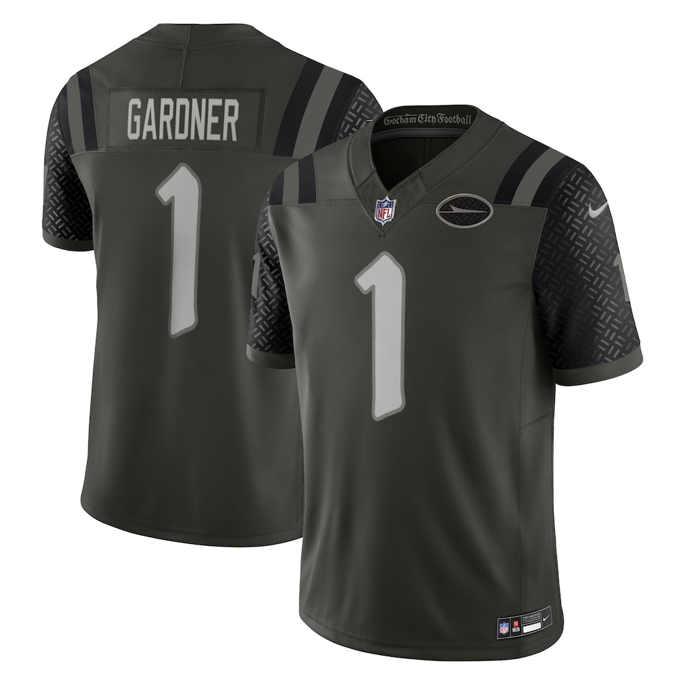 New York Jets Merch - Men's Ahmad Sauce Gardner Gotham 2025 Rivalries Collection Stitched Limited Jersey, Green 1 - Unicasport New York Jets Merch - Men's Ahmad Sauce Gardner Gotham 2025 Rivalries Collection Stitched Limited Jersey, Green