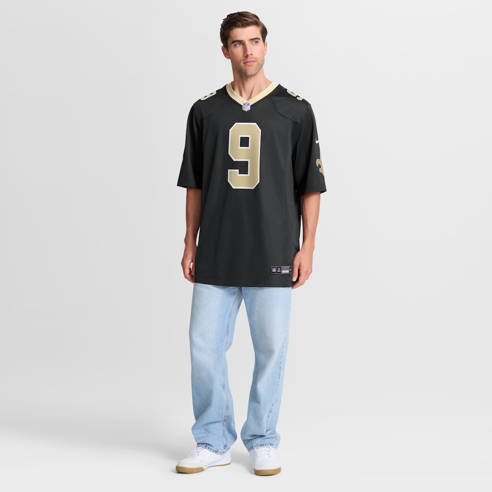 New Orleans Saints Merch - Men's Drew Brees Team Game Jersey, Black 1 - Unicasport New Orleans Saints Merch - Men's Drew Brees Team Game Jersey, Black