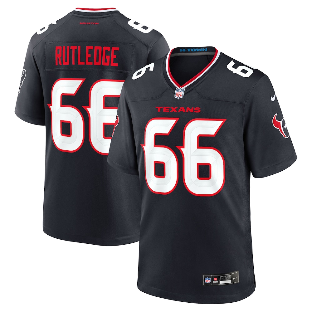 Houston Texans Merch - Men's Keylan Rutledge 2026 NFL Draft First Round Pick No. 26 Team Game Jersey, Navy 1 - Unicasport Houston Texans Merch - Men's Keylan Rutledge 2026 NFL Draft First Round Pick No. 26 Team Game Jersey, Navy