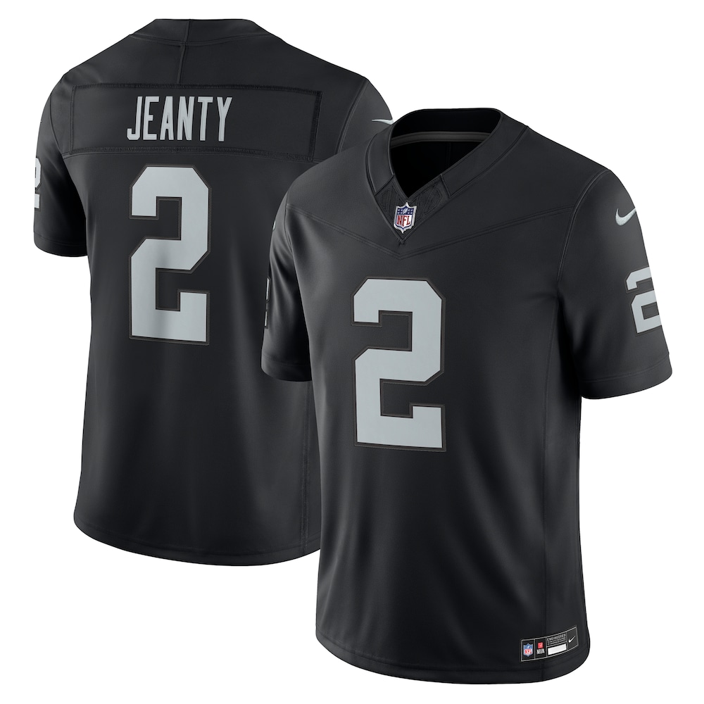 Las Vegas Raiders Merch - Men's Ashton Jeanty Team Vapor F.U.S.E. Stitched Limited Jersey, Black 1 - Unicasport Las Vegas Raiders Merch - Men's Ashton Jeanty Team Vapor F.U.S.E. Stitched Limited Jersey, Black