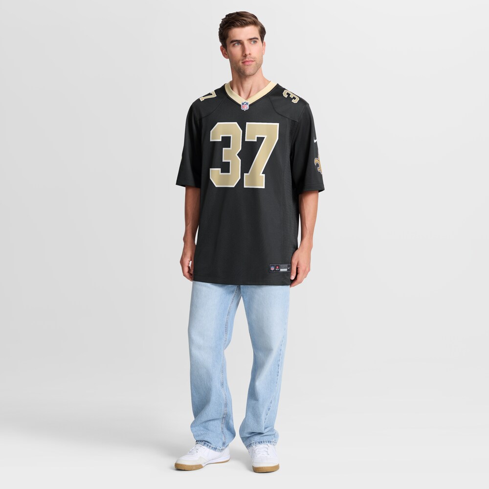 New Orleans Saints Merch - Men's Jordan Mims Team Game Jersey, Black 1 - Unicasport New Orleans Saints Merch - Men's Jordan Mims Team Game Jersey, Black