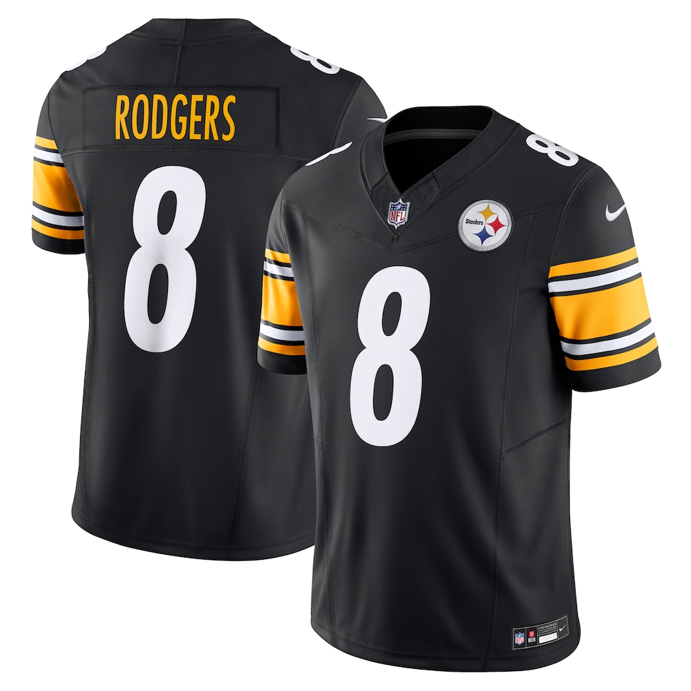 Pittsburgh Steelers Merch - Men's Aaron Rodgers Team Vapor F.U.S.E. Limited Jersey, Black 1 - Unicasport Pittsburgh Steelers Merch - Men's Aaron Rodgers Team Vapor F.U.S.E. Limited Jersey, Black