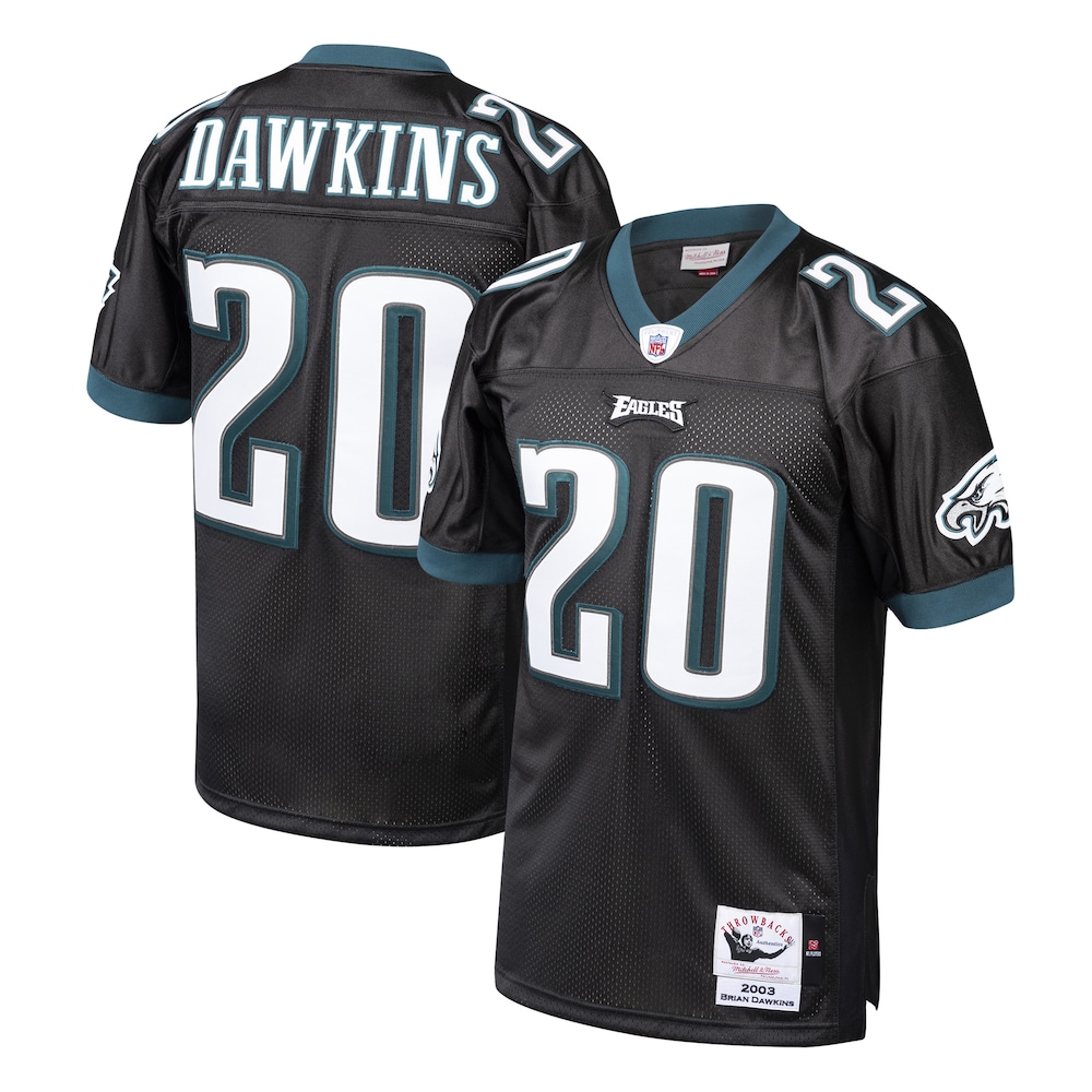 Philadelphia Eagles Merch - Men's 2003 Brian Dawkins Authentic Throwback Retired Player Jersey, Black 1 - Unicasport Philadelphia Eagles Merch - Men's 2003 Brian Dawkins Authentic Throwback Retired Player Jersey, Black