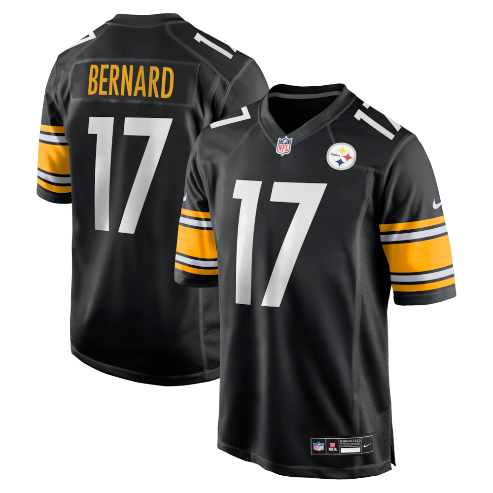 Pittsburgh Steelers Merch - Men's Germie Bernard Game Jersey, Black 1 - Unicasport Pittsburgh Steelers Merch - Men's Germie Bernard Game Jersey, Black