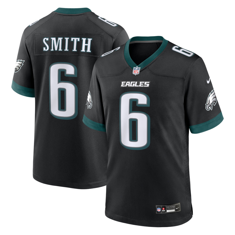 Philadelphia Eagles Merch - Men's DeVonta Smith Alternate Game Jersey, Black 1 - Unicasport Philadelphia Eagles Merch - Men's DeVonta Smith Alternate Game Jersey, Black