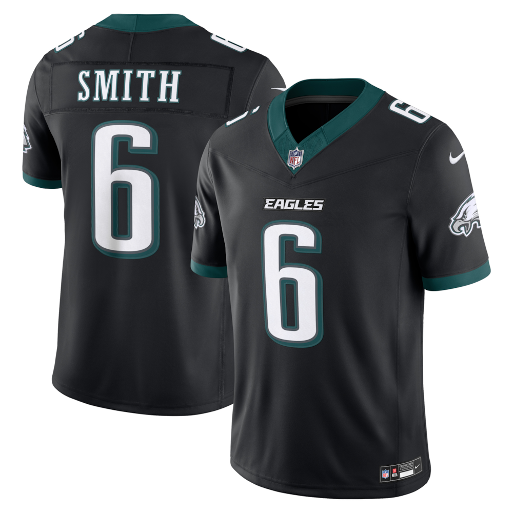 Philadelphia Eagles Merch - Men's DeVonta Smith Alternate Vapor F.U.S.E. Stitched Limited Jersey, Black
