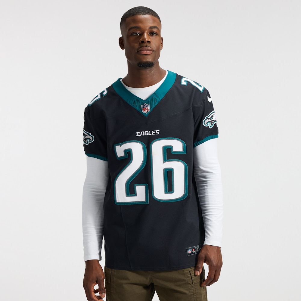Philadelphia Eagles Merch - Men's Saquon Barkley Alternate Vapor F.U.S.E. Elite Jersey, Black - American Football Fan Gifts 1 - Unicasport Philadelphia Eagles Merch - Men's Saquon Barkley Alternate Vapor F.U.S.E. Elite Jersey, Black - American Football Fan Gifts