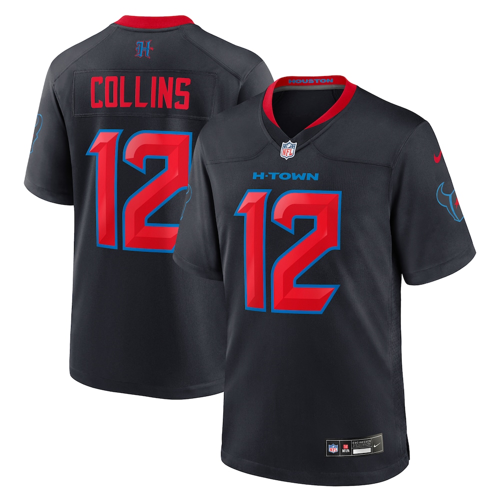 Houston Texans Merch - Men's Nico Collins 2nd Alternate Game Jersey, Navy - Best Birthday Gift For Football Lovers 1 - Unicasport Houston Texans Merch - Men's Nico Collins 2nd Alternate Game Jersey, Navy - Best Birthday Gift For Football Lovers