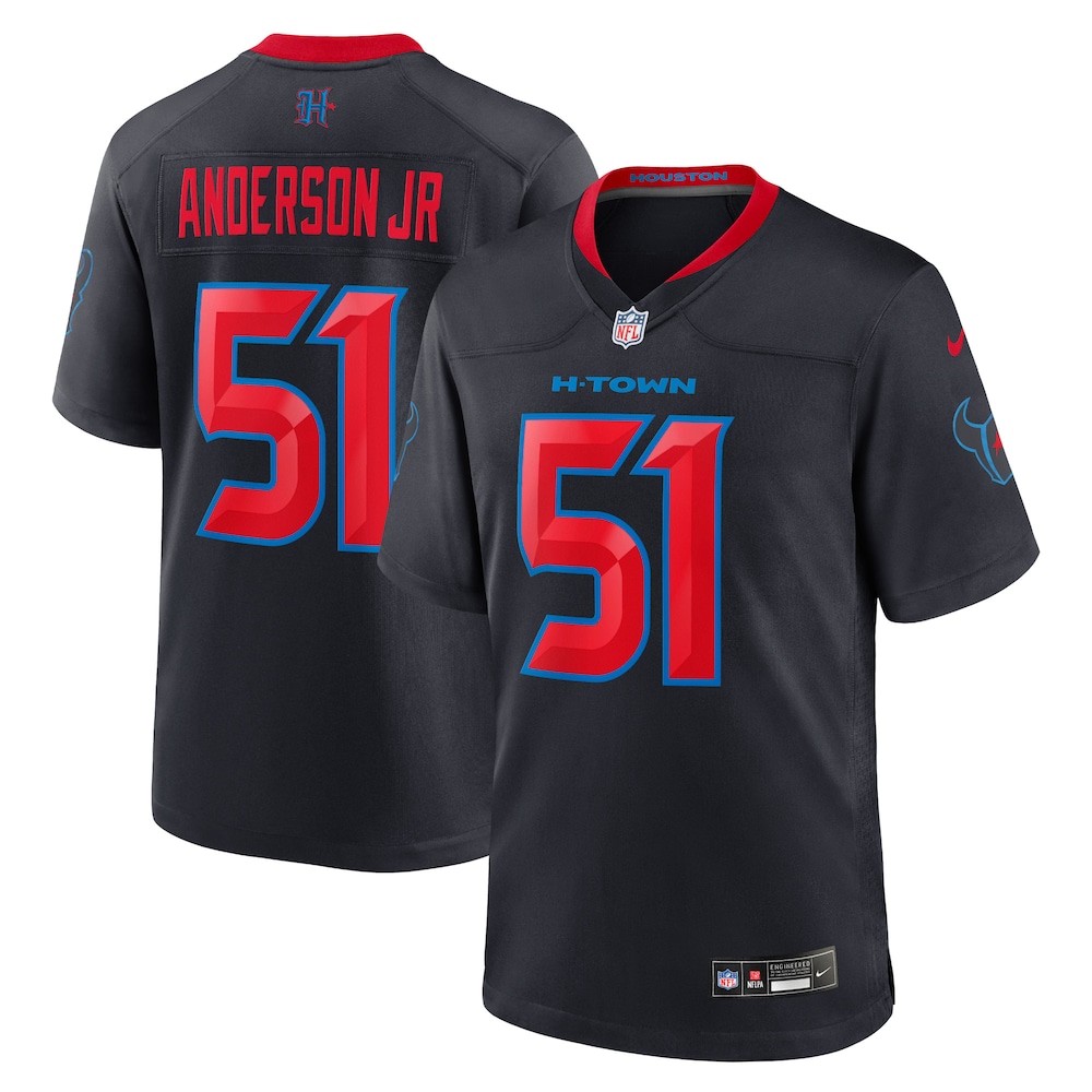 Houston Texans Merch - Men's Will Anderson Jr. Alternate Game Jersey, Navy 1 - Unicasport Houston Texans Merch - Men's Will Anderson Jr. Alternate Game Jersey, Navy