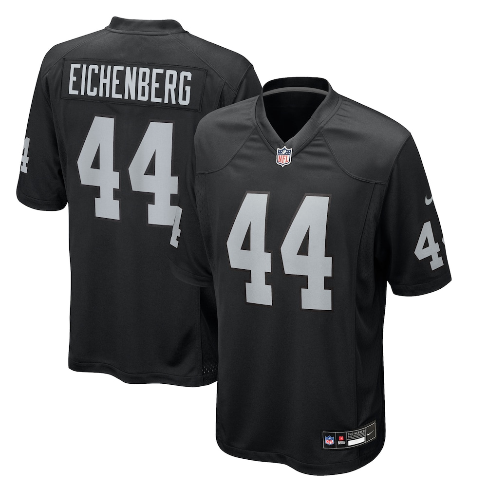 Las Vegas Raiders Merch - Men's Tommy Eichenberg Team Game Jersey, Black 1 - Unicasport Las Vegas Raiders Merch - Men's Tommy Eichenberg Team Game Jersey, Black