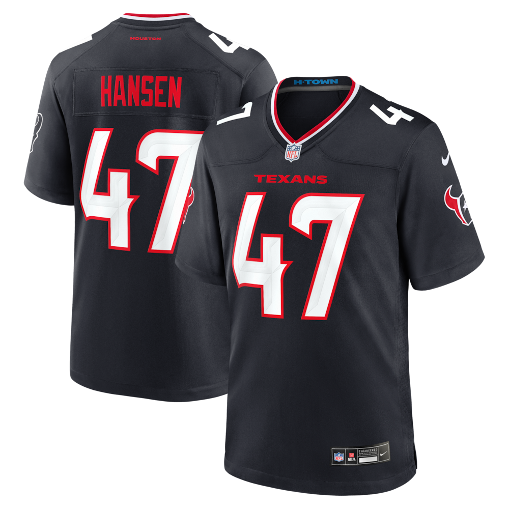 Houston Texans Merch - Men's Louis Hansen Team Game Jersey, Navy 1 - Unicasport Houston Texans Merch - Men's Louis Hansen Team Game Jersey, Navy
