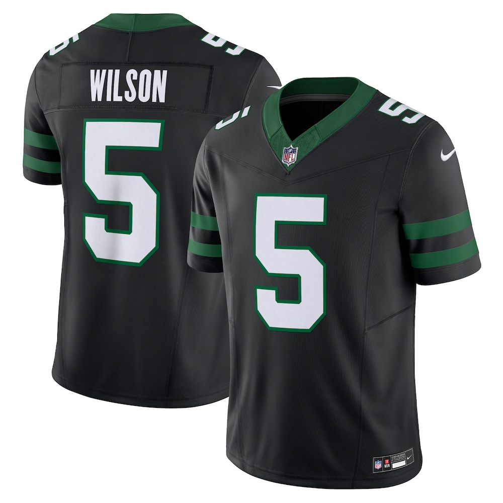 New York Jets Merch - Men's Garrett Wilson Legacy Alternate Vapor F.U.S.E. Limited Jersey, Black