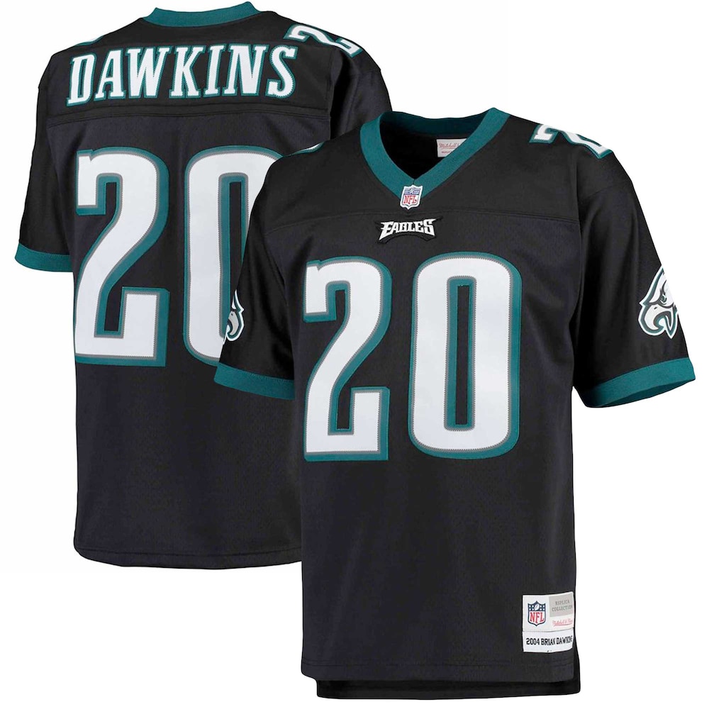 Philadelphia Eagles Merch - Men's Brian Dawkins 2004 Retired Player Replica Jersey, Big & Tall, Black - Best Presents For Football Fans 1 - Unicasport Philadelphia Eagles Merch - Men's Brian Dawkins 2004 Retired Player Replica Jersey, Big & Tall, Black - Best Presents For Football Fans