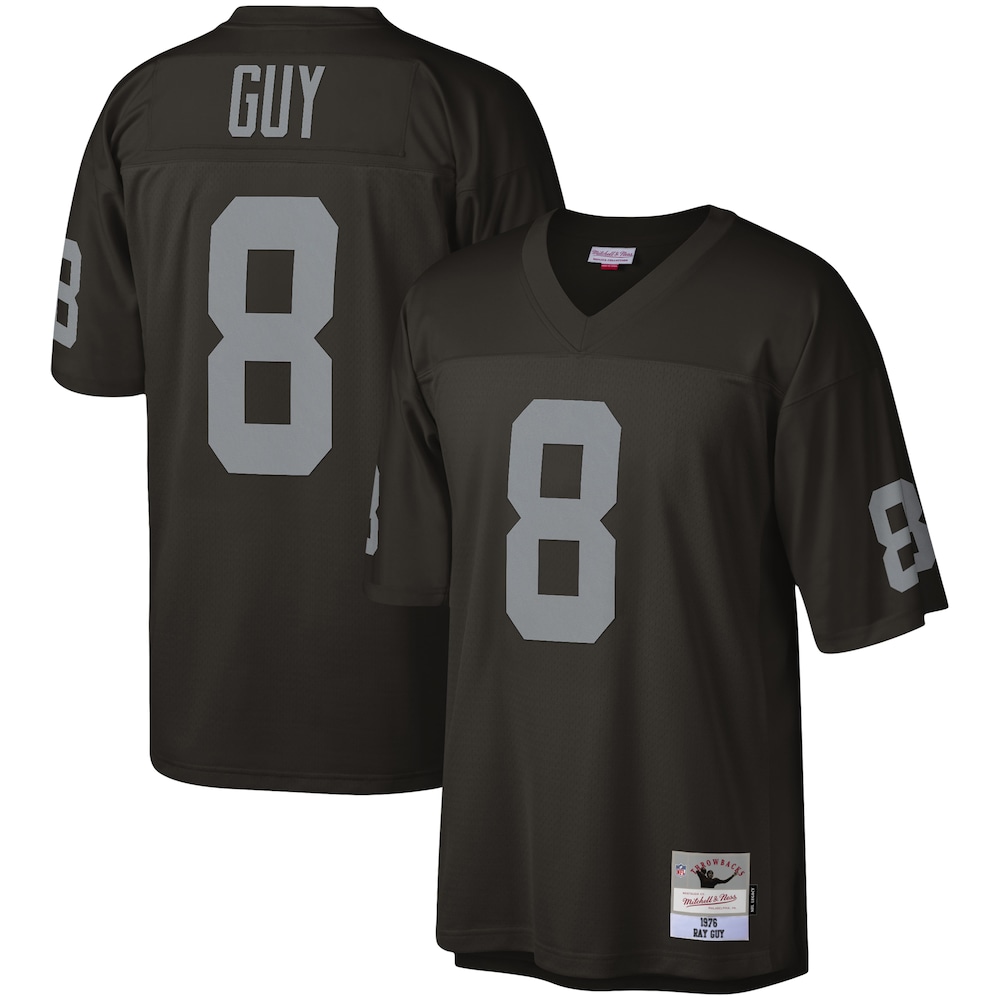 Las Vegas Raiders Merch - Men's Ray Guy Legacy Replica Jersey, Black - Football Christmas Gifts 1 - Unicasport Las Vegas Raiders Merch - Men's Ray Guy Legacy Replica Jersey, Black - Football Christmas Gifts