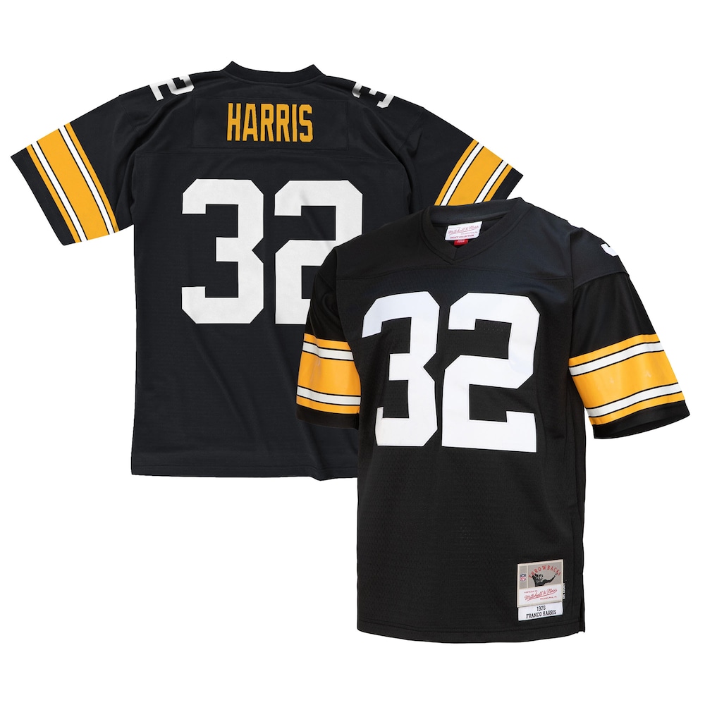 Pittsburgh Steelers Merch - Men's Franco Harris Legacy Replica Jersey, Black 1 - Unicasport Pittsburgh Steelers Merch - Men's Franco Harris Legacy Replica Jersey, Black