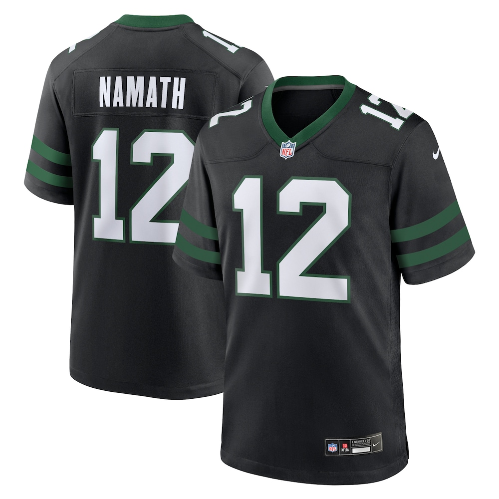 New York Jets Merch - Men's Joe Namath Legacy Alternate Retired Player Game Jersey, Black 1 - Unicasport New York Jets Merch - Men's Joe Namath Legacy Alternate Retired Player Game Jersey, Black
