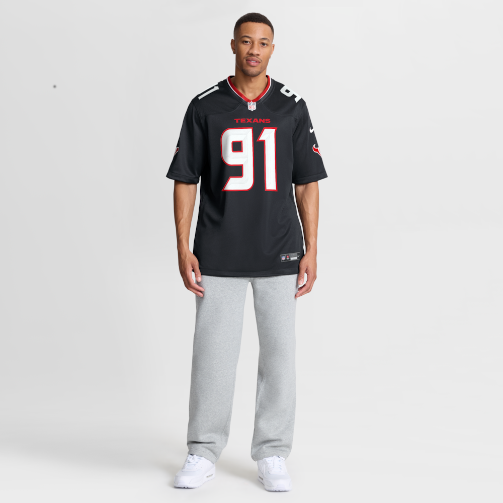 Houston Texans Merch - Men's Folorunso Fatukasi Team Game Jersey, Navy 1 - Unicasport Houston Texans Merch - Men's Folorunso Fatukasi Team Game Jersey, Navy