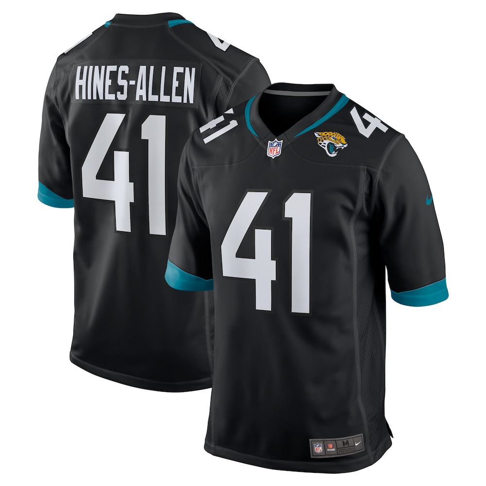 Jacksonville Jaguars Merch - Men's Josh Hines-Allen Alternate Game Jersey, Black 1 - Unicasport Jacksonville Jaguars Merch - Men's Josh Hines-Allen Alternate Game Jersey, Black
