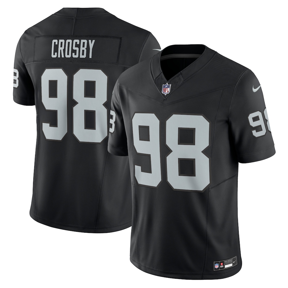 Las Vegas Raiders Merch - Men's Maxx Crosby Vapor F.U.S.E. Limited Jersey, Black 1 - Unicasport Las Vegas Raiders Merch - Men's Maxx Crosby Vapor F.U.S.E. Limited Jersey, Black