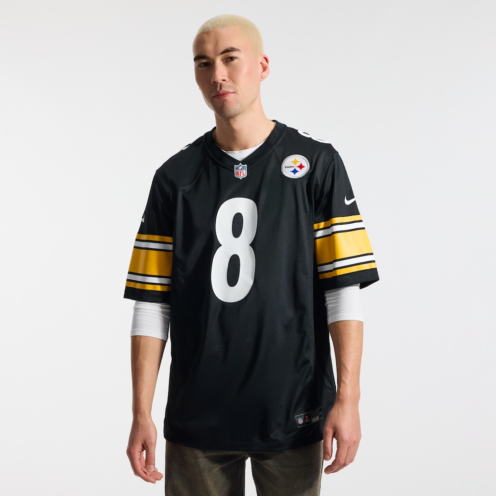 Pittsburgh Steelers Merch - Men's Aaron Rodgers Game Jersey, Black 1 - Unicasport Pittsburgh Steelers Merch - Men's Aaron Rodgers Game Jersey, Black