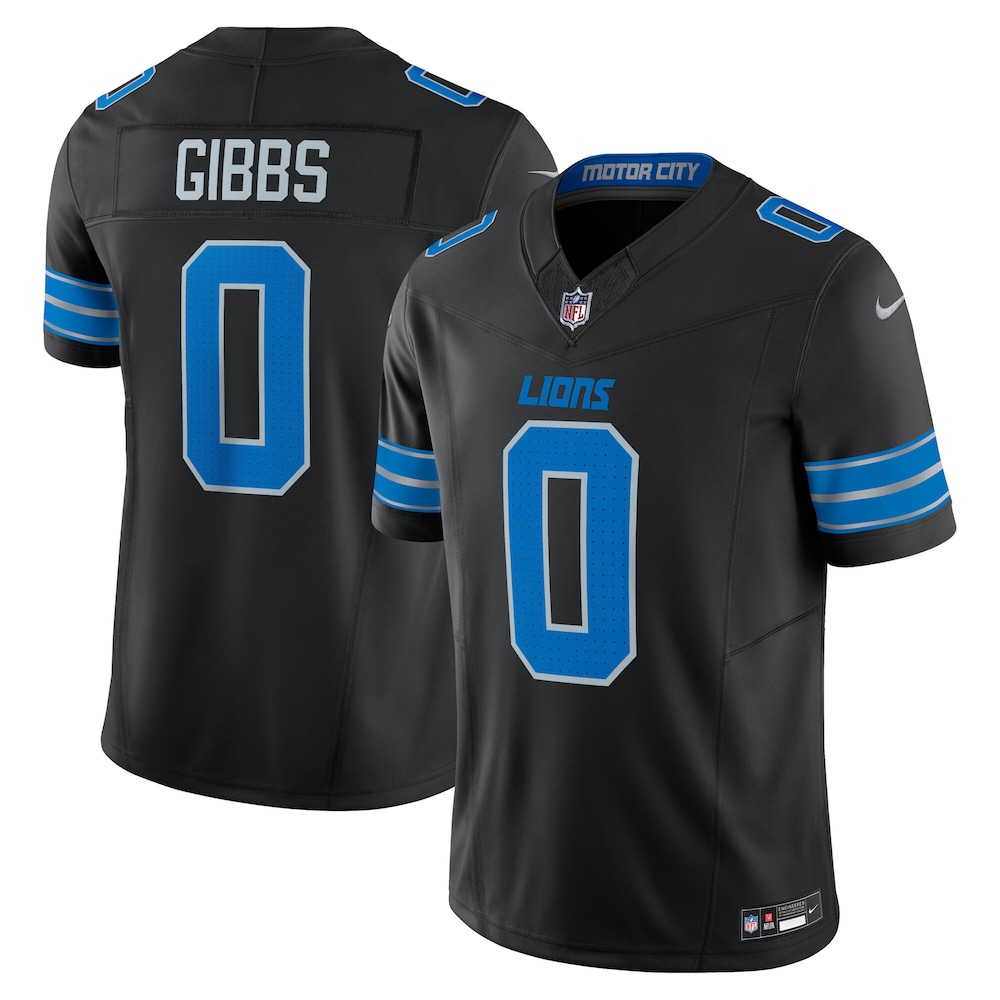 Detroit Lions Merch - Men's Jahmyr Gibbs 2nd Alternate Vapor F.U.S.E. Limited Jersey, Black 1 - Unicasport Detroit Lions Merch - Men's Jahmyr Gibbs 2nd Alternate Vapor F.U.S.E. Limited Jersey, Black