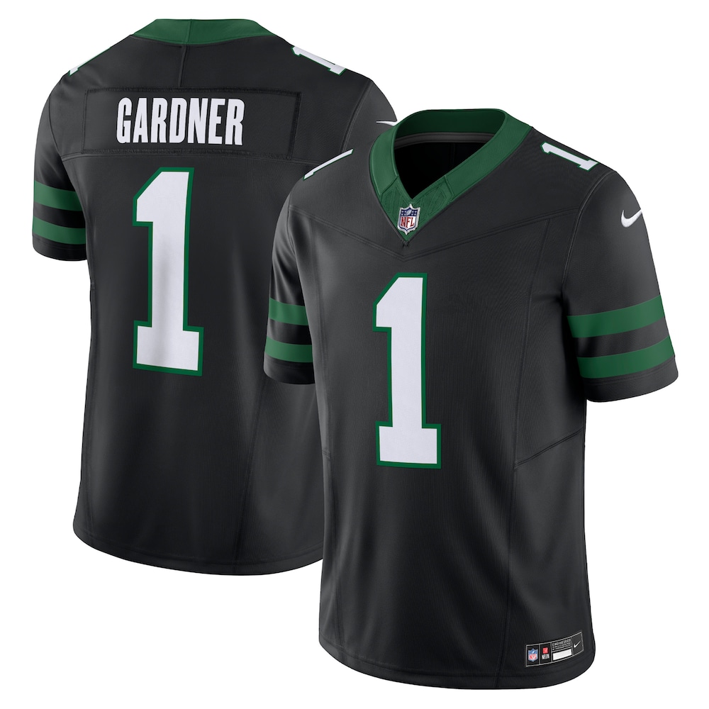 New York Jets Merch - Men's Ahmad Sauce Gardner Legacy Alternate Vapor F.U.S.E. Limited Jersey, Black 1 - Unicasport New York Jets Merch - Men's Ahmad Sauce Gardner Legacy Alternate Vapor F.U.S.E. Limited Jersey, Black