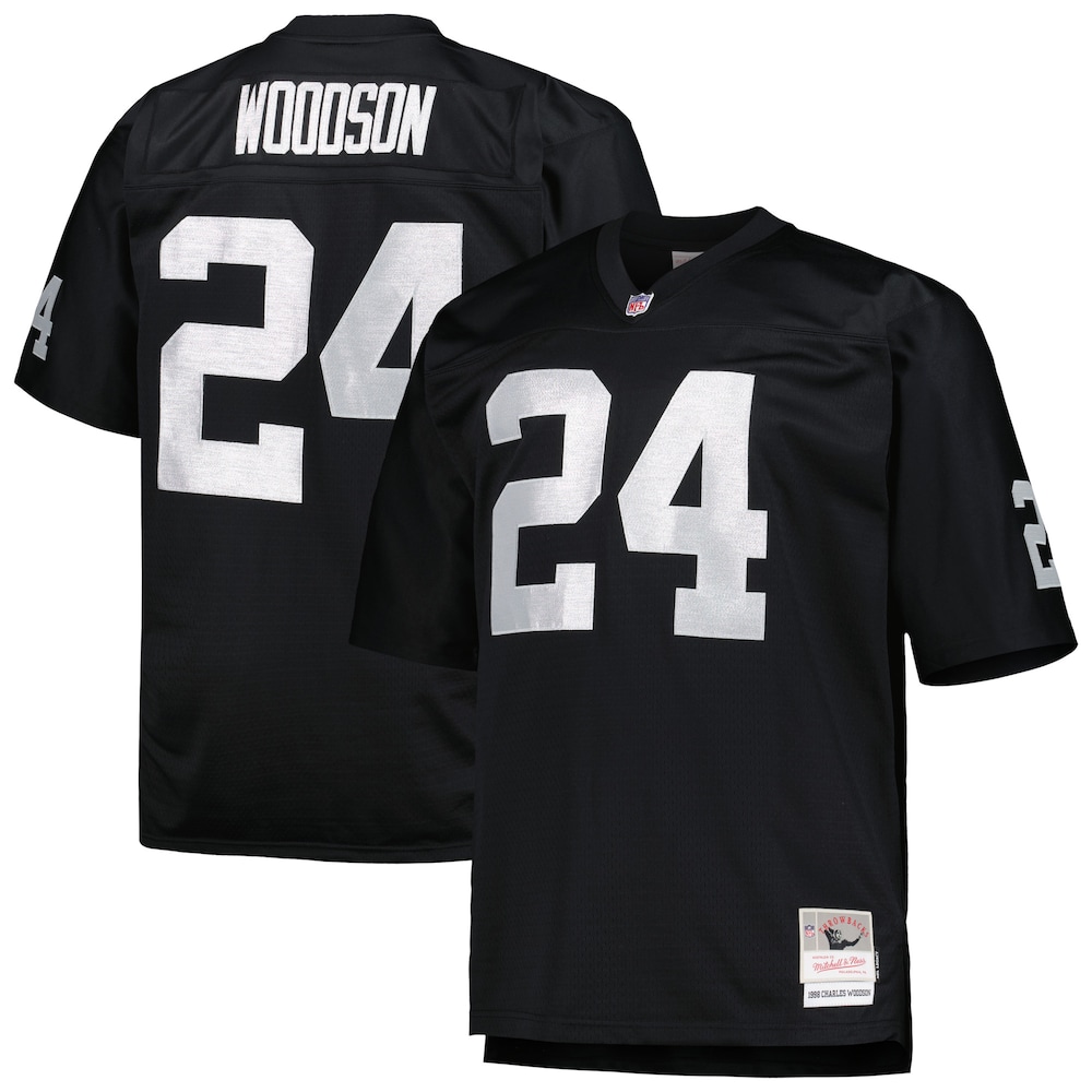 Las Vegas Raiders Merch - Men's Charles Woodson 1998 Retired Player Replica Jersey, Big & Tall, Black - Cool Football Gifts 1 - Unicasport Las Vegas Raiders Merch - Men's Charles Woodson 1998 Retired Player Replica Jersey, Big & Tall, Black - Cool Football Gifts