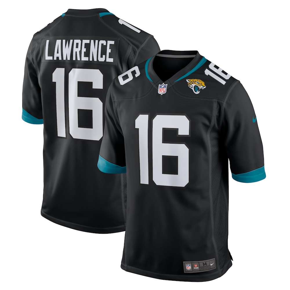 Jacksonville Jaguars Merch - Men's Trevor Lawrence Alternate Game Jersey, Black 1 - Unicasport Jacksonville Jaguars Merch - Men's Trevor Lawrence Alternate Game Jersey, Black